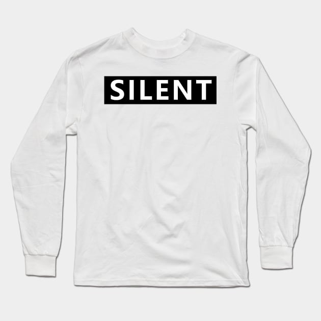 SILENT TEXT Long Sleeve T-Shirt by DAVINCIOO